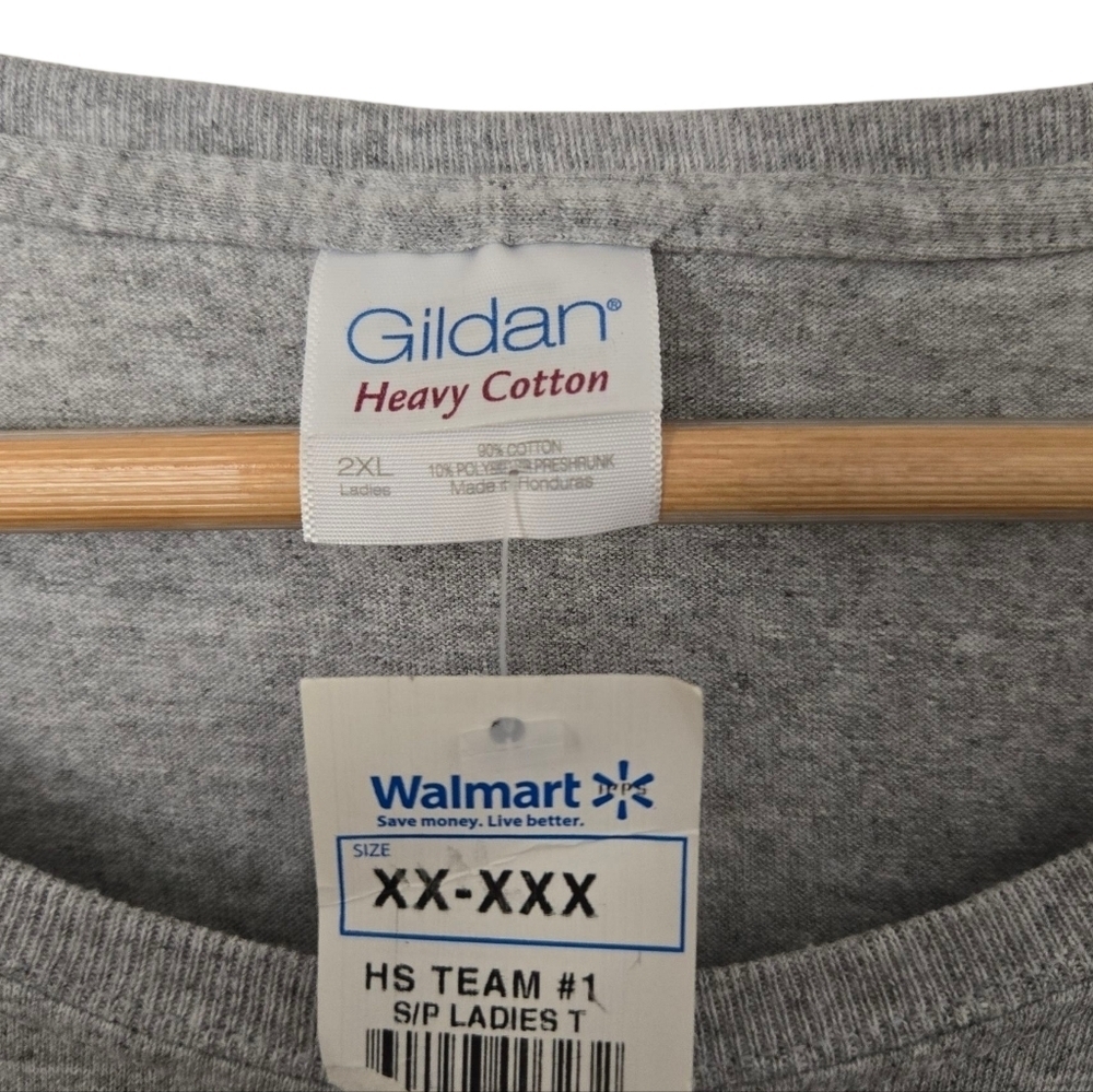 Gildan Gray Bobcats Peace Sign T-Shirt Size 2x - Picture 3 of 3